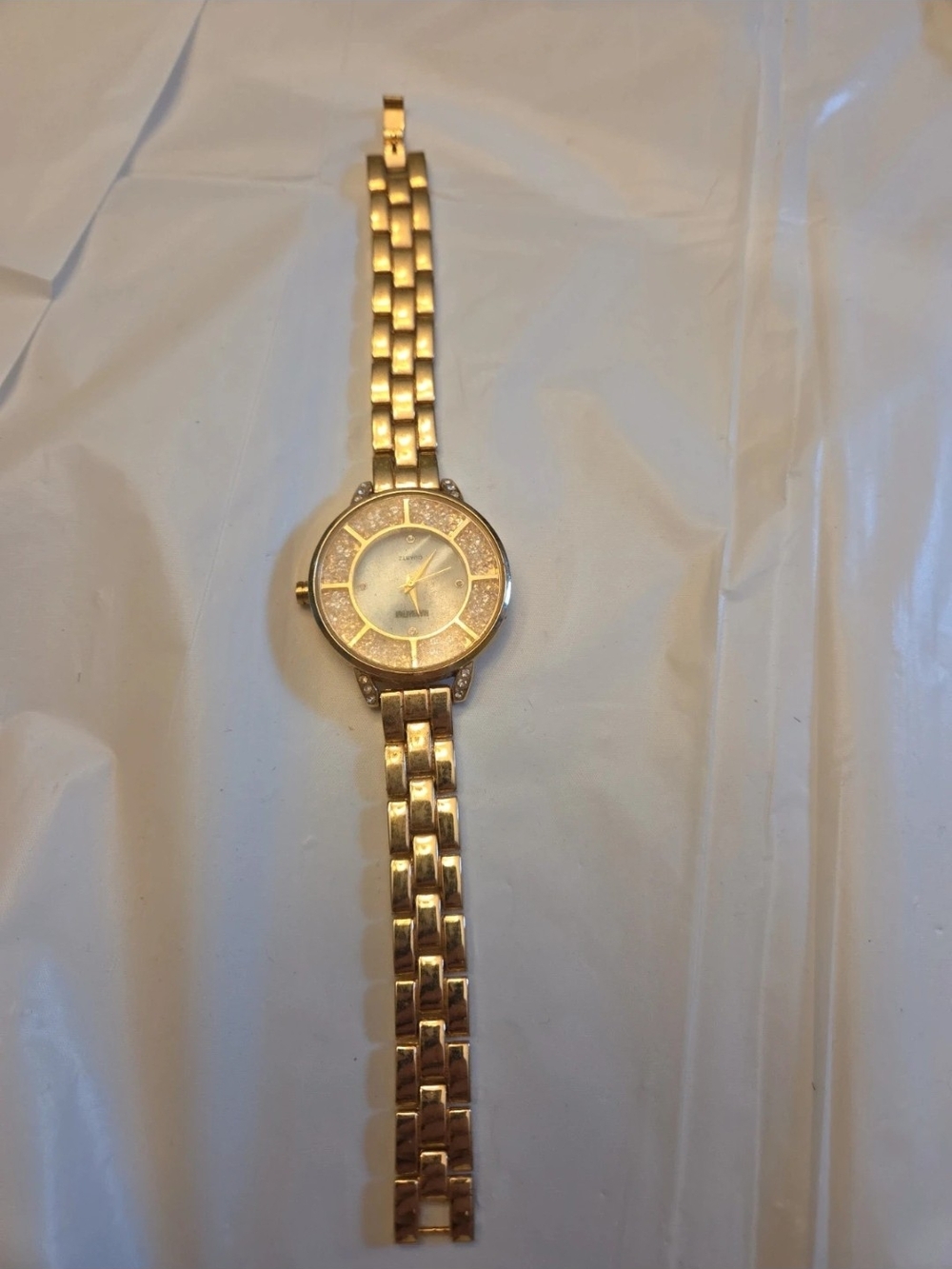 Gold-Tone Women's Bracelet Watch - Elegant Crystal Accent